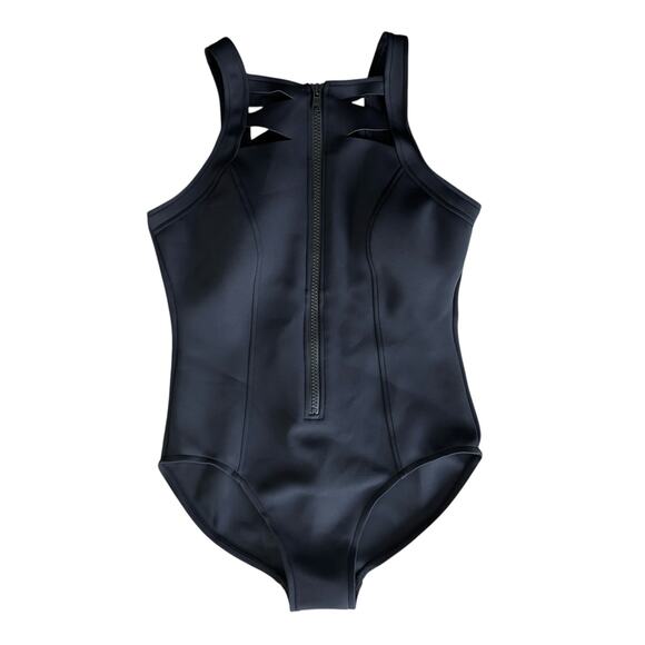 Magicsuit Neoprene Cut Out One Piece Zipper Black Size 10 - Picture 2 of 9